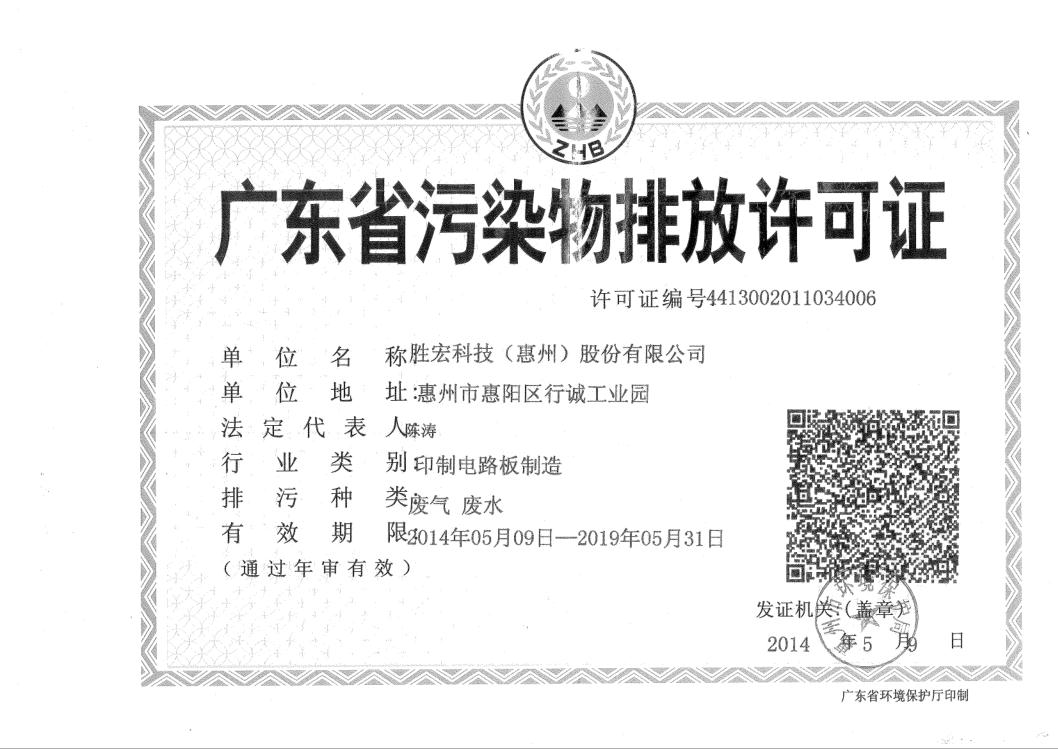 信息公开：pa集团视讯直营科技2015-2019年排污许可证